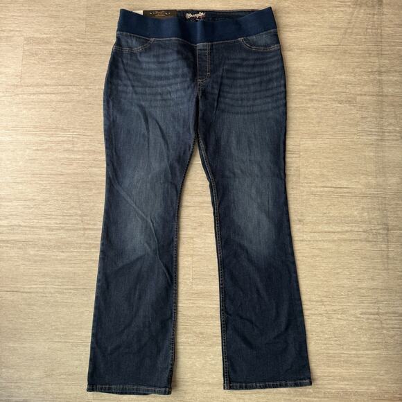 Maternity Jeans Women 17X34 Wrangler Retro Mae Bootcut, Dark Wash, Western Wear - Picture 1 of 11